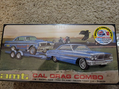 AMT 1/25 Cal Drag Combo 64 Galaxie AWB Falcon & Trailer Model Kit AMT1223