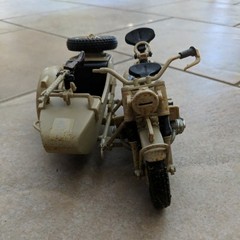 VINTAGE BMW R75 Army Motorcycle with sidecar 1:16 scale model