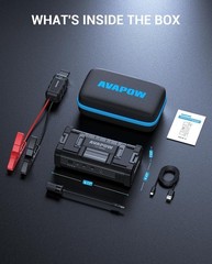 Avapow 6000A Car Battery Jump Starterfor All Gas Or Up To 12L Diesel Powerful