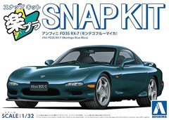 AOSHIMA 1/32 Mazda Efini FD3S RX-7 Montego Blue Mica Snap Kit Pre Y866704