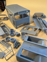 1:25 School Bus Race Car Transporter 3d Printed