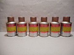 Vintage Pactra Diamond Flake Bronze Mist Spray Paint Factory Case of 6 Cans 1962