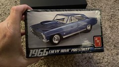 AMT 1966 Chevy Nova Pro Street 1/25 Scale Model Kit New In Open Box Muscle Car
