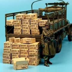 Diorama 1/35 Military Food Supply Carton Model Armour Tank Scene Model Accessory