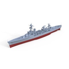SSMODEL 1/1200 Military Model Kit France Navy Heavy cruiser Dupleix Full Hull