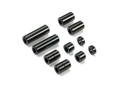 Tamiya MINI 4WD ALUMINUM SPACER SET (12/6.7/6/3/1.5mm 2PCS EACH) (BLACK) 95481