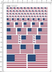 4-40mm Flag of United States American US National Flag Marking Water Slide Decal