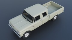 ABS-LIKE RESIN 3D PRINTED 1/25 1966 FORD F-250 CREW CAB PICK UP FULL KIT