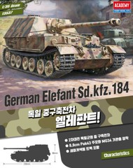 Academy 1/35 German Elefant Sd.kfz.184 Heavy Armor Tank Plastic model kit #13537