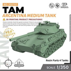 Army Tank Unpainted 1/350 Military Model Kit Argentina TAM Medium Tank