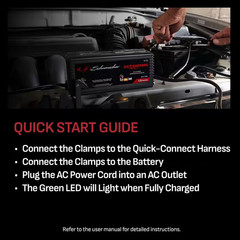 1.5-Amp Car Battery Charger and Maintainer, Fully Automatic, 6/12V for Power Spo