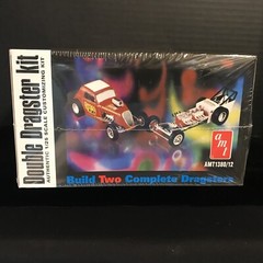 AMT 1380/12 FIAT DOUBLE DRAGSTER MODEL KIT-NIB-1/25 SCALE-2COMPLETE KITS