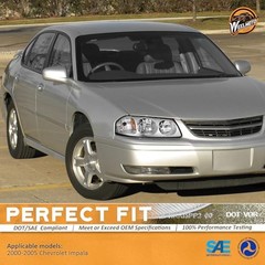 Headlights OE Replacement 1-Clear Lens I Chrome Housing I Amber Reflector