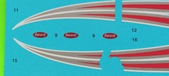 Lot Of 2 Decal Sheet Peterbilt 359 1/25 USA American Flag Star Red White Stripes