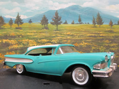 1958 FORD EDSEL 2 Door Hardtop Dealer Promo Model Car Friction Wheels Turquoise