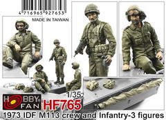 AFV Hobby Fan 1/35 HF-765 1/35 IDF M113 Crew and Accessories – 3 Figures Set