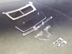 1950 Ford Convertible STOCK WINDSHIELD / FRAME ,MIRROR for AMT 1:25 Model Kit 50