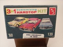 Vintage AMT 3 in 1 Customizing Model Kit CAR 1960 Chevrolet Hardtop SEALED #1160