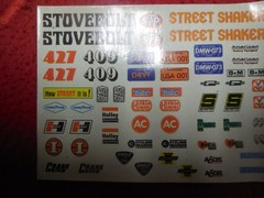 Vintage AMT 1:25 scale 1964 Impala Super Shaker model kit decal sheet 1973 issue