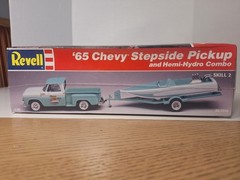 Rare Revell ’65 Chevy Stepside Pickup & Hemi Hydro Combo Model Kit New Sealed