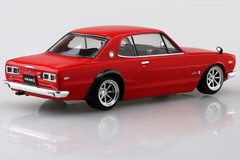 Aoshima 1/32 NISSAN SKYLINE 2000 GT-R W/ Custom Wheels Snap Model Kit *RED*