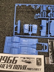 1966 66 Chevy II Nova Pro Street 1/25 Scale Model Parts Lot wide wheel well #2