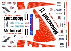 #11 Motorcraft Roush Racing Mustang 1/24th Scale Waterslide Decals