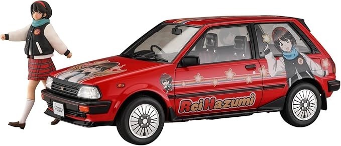 Hasegawa 1/24 Toyota Starlet EP71 Si-Limited Rei Hazumi Figure SP633 Anime Model