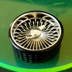 HOPPIN HYDROS 1/24-1/18 SUPER SPOKES SMOOTH 2 Prong Cap LOWRIDER Rim Tire Chrome