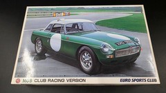 AOSHIMA MG MGB CLUB RACING VERSION 1/24 SEALED INSIDE COMPLETE T9