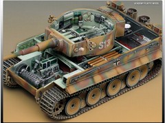 Academy 1/35 GERMAN TIGER-I EARLY VERSION Tank Plastic model kit WWII #13239