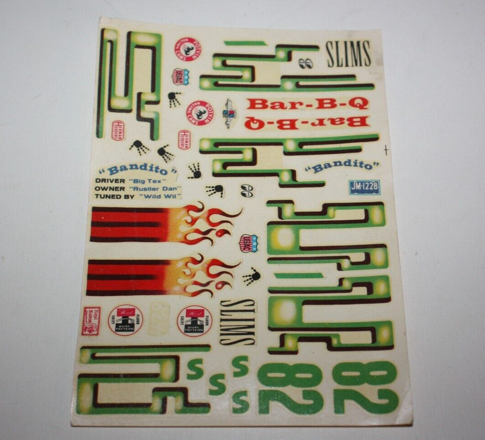 AMT Model Kit Decal Sheet 3-in-1 Bar-B-Q KD-7 6322 – Unused Original Vintage