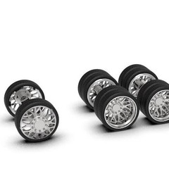 1:10 26” Semi Truck Nitro Duallys And Tires For Tamiya Semi Truck 2 Front/4 Rear