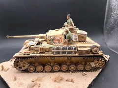 Built 1/35 German WWII Panzer Tank Motorcycle W/ Sidecar 6 Figures Diorama