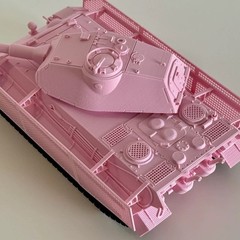 1/35 Tiger II Porsche Turret 3D Printed Pink Model KitStatic Display Collectible