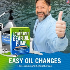 Lower Unit Gear Oil Pump, Quart Bottle Lube Transfer, Marine Transmission