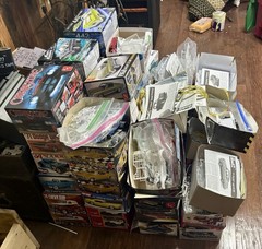 JUNK Lot Model Cars Revell MPC AMT 1/25 Scale Plastic 57ish Open Boxes & Bags