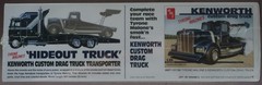 AMT New sealed box Kenworth Aerodyne Car Hauler Hideout Model Truck Kit