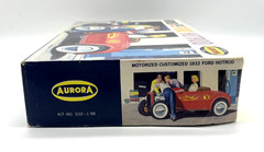 RARE VTG 1960 Aurora Motorized 1932 Ford Hotrod Model Kit Working Motor & Lights