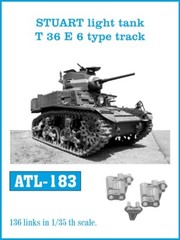 Friulmodel Metal Tracks for 1/35 Stuart Light Tank T 36 E 6 Type (136 links)
