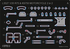 Great Wall Hobby 1/35 GWH L3527 WWII German Motorcycle R75 & KS750 2 in 2 New