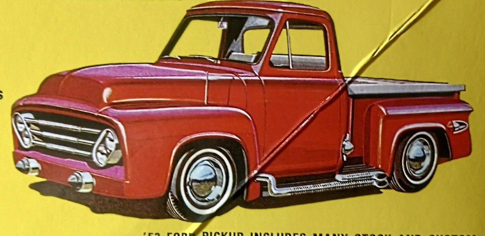 🔥CHROME LAKES PIPES – 53 FORD PICK UP TRUCK – AMT 882 MODEL CAR KIT PARTS LOT🔥
