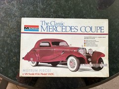 Monogram Mercedes Coupe 1936 Model 540K 1/24 Scale Model Kit Open Box