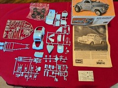 Vintage Revell Swindler ll 1941 Willys Gasser Coupe model kit 1970 issue Open