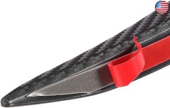 EVGATSAUTO Bumper Canard, 6pcs Carbon Fiber Texture Car Bumper Fin Canard