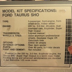 🚨Amt🚨Ford Taurus SHO 1/25 Model Factory Sealed Vintage Collection