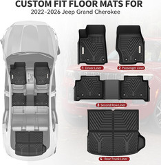 Floor Mats & Cargo Mats for Jeep Grand Cherokee 2022-2026 (Include 4X