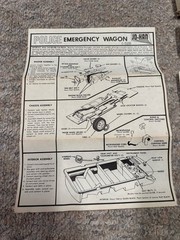 Jo-Han Plymouth Police Emergency Wagon 1:25 Model Kit #C-5100 (STARTED / READ)