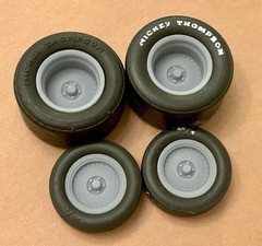 1/24 Scale: 17/15-inch “Centerline Drag” Wheels W/Cheater Slicks; Resin