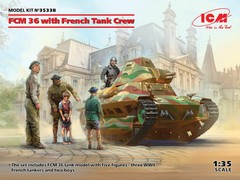 FCM 36 FRENCH LIGHT TANK WITH TANK CREW (FRENCH ARMY MKGS) #35338 1/35 ICM